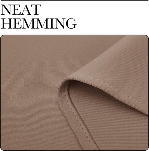 NICETOWN Light Reducing Grommet Curtains - Soft Triple Woven Drapes for Living Room | 2 Panels, W42 x L90, Cappuccino