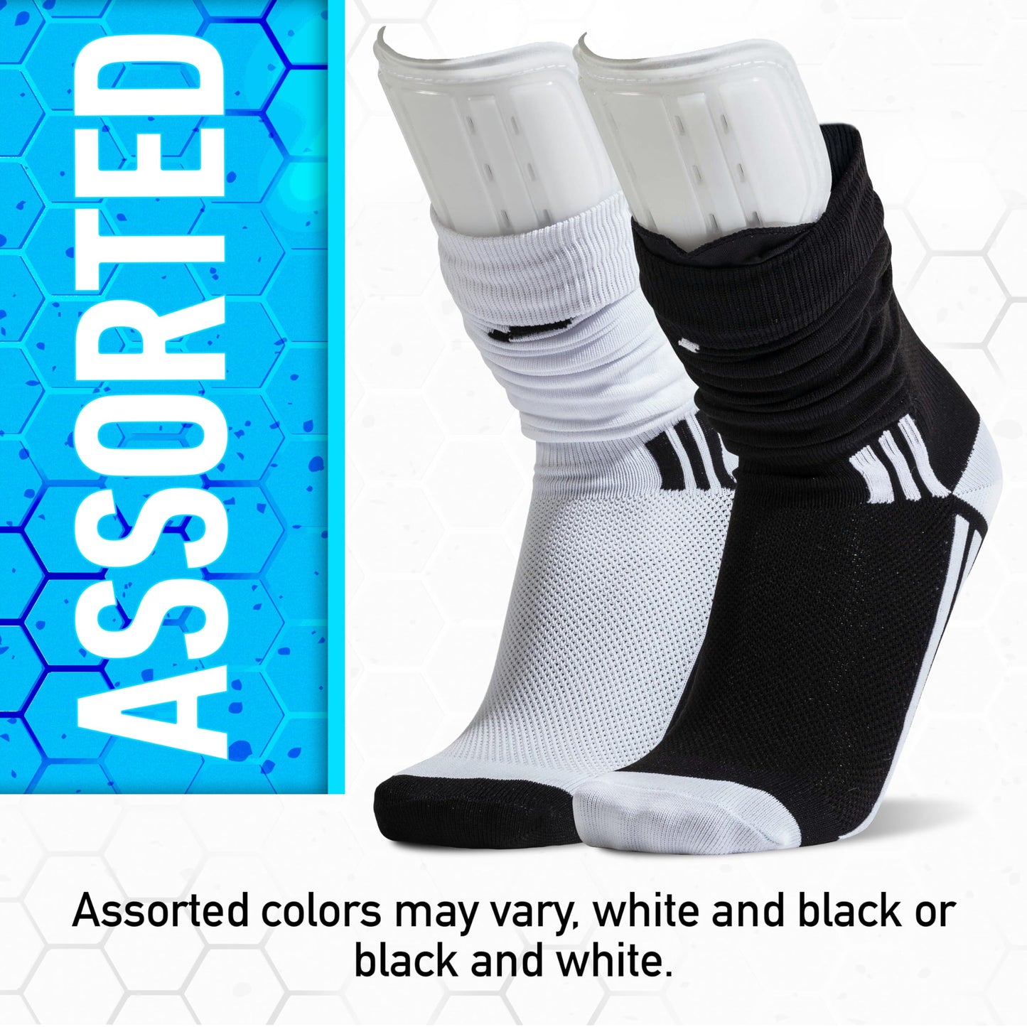 Franklin Sports Youth Soccer Shin Guard Socks - Kids Soccer Socks with Built-In Shin Guards - Youth Small Shin Guards + Socks - Protective Gear for Kids - Black or White - Small
