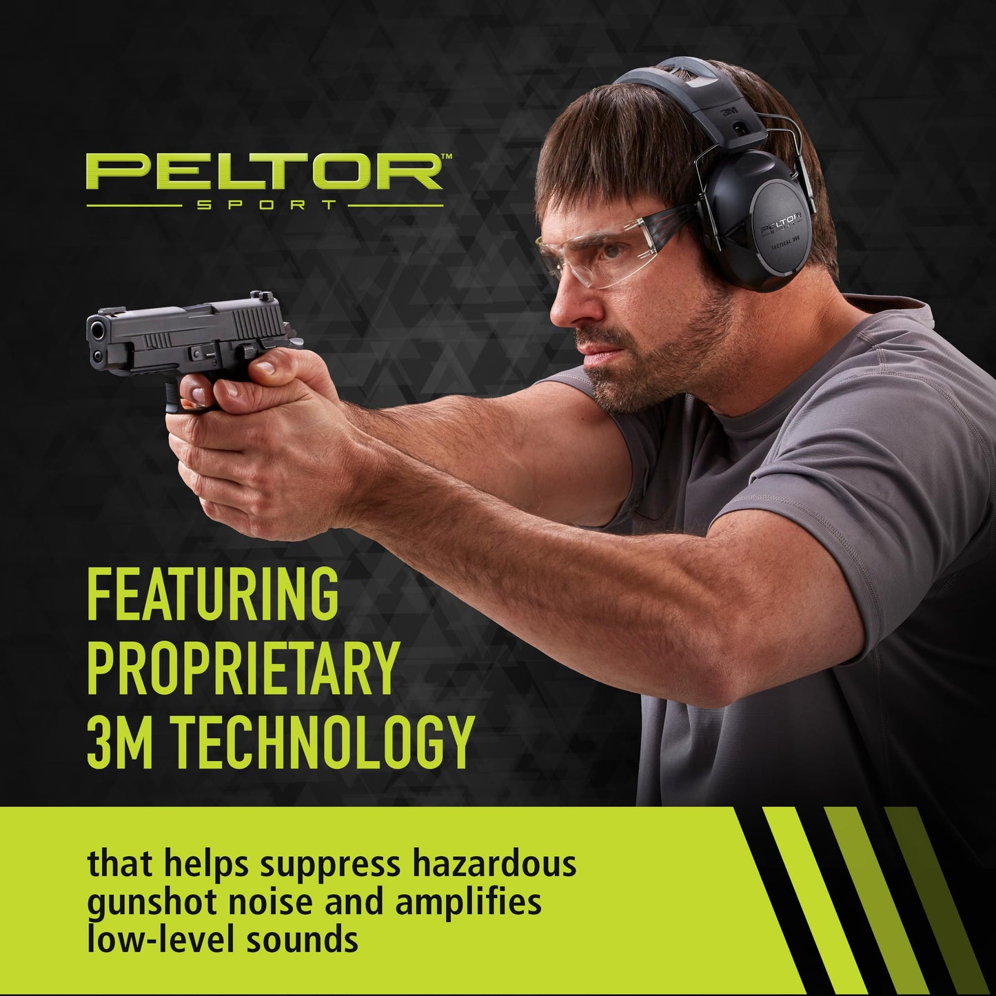 Peltor Sport Tactical 500 Bluetooth Hearing Protection Ear Muffs, 25 dB Noise Reduction Rating, Electronic Hearing Protection Headphones for Shooting, Hunting, Mowing, Construction, Concerts, & More