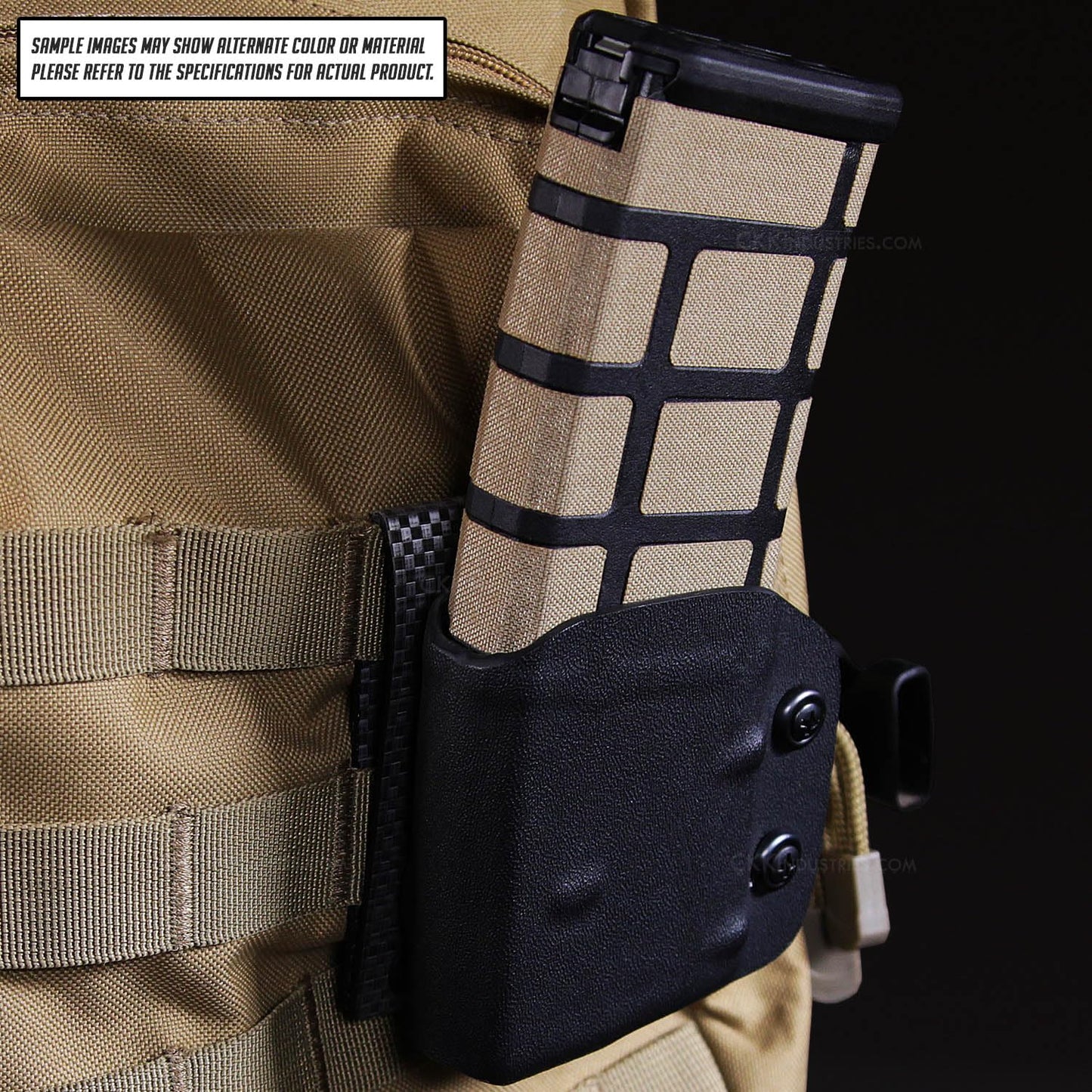 Curv Dual Molle Adapter - (Black) - (No Hardware) - (3.00in) - USA Made, Customizable Carry Angle, Dual Mounting Arms for Tactical Gear, for Military & Law Enforcement