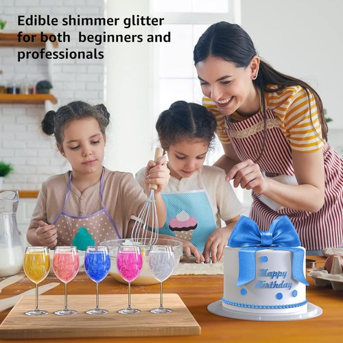 Edible Glitter by Edible Art | Blue Drink Glitter for Cocktails, Cupcakes & Desserts - Kosher Certified