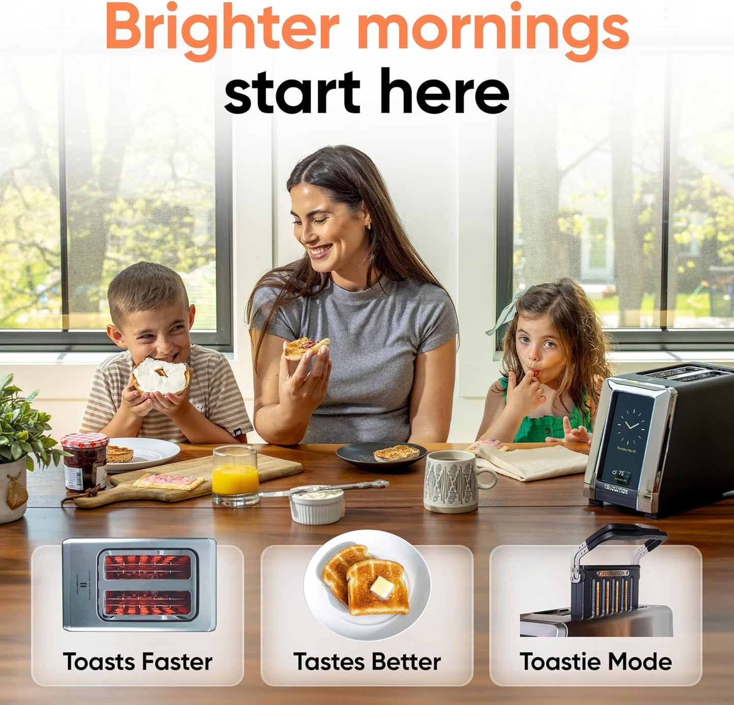 Revolution R180 Connect Touchscreen Smart Toaster - 6 Bread Types, 7 Browning Levels & Toastie Press | Stainless Steel, 2-Slice