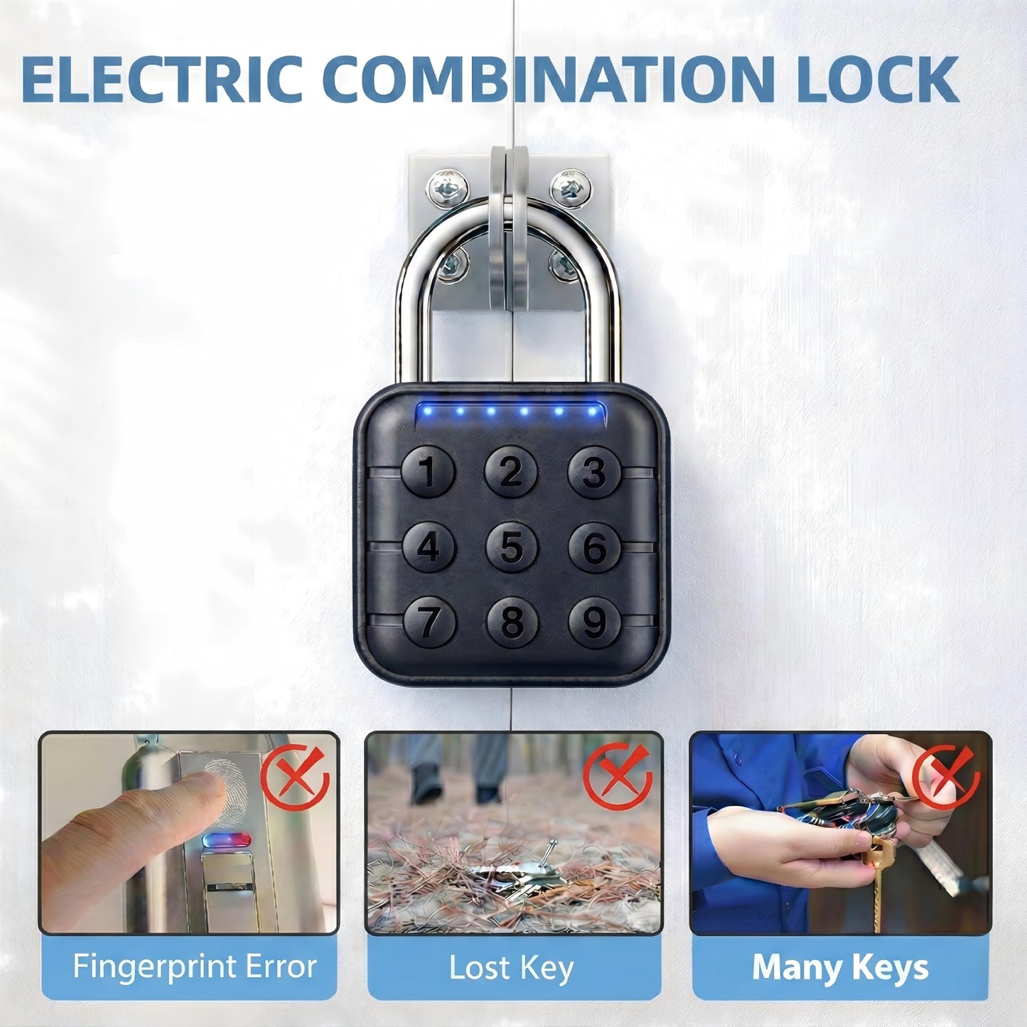 TLYITU Combination Padlock – Combination Lock with 6-Digit Code, Digital Padlock with Keyless Entry, IP67 Waterproof Zinc Alloy Lock for Locker, Gym, Travel, Outdoor, Gate (Black)