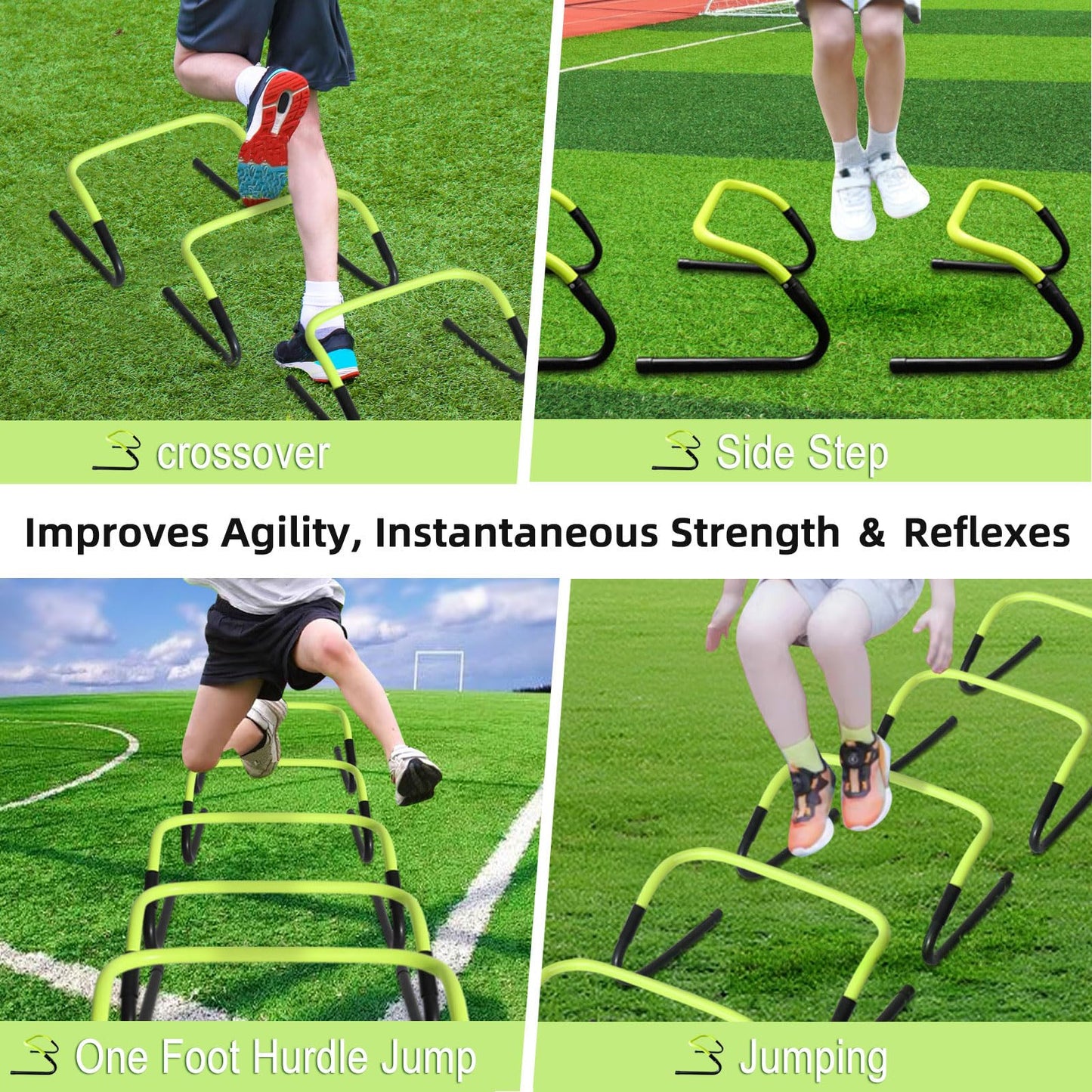Avoirdus Agility Speed Training Hurdles, Agility Training Hurdle Set for Basketball and Soccer Practice with Carry Bag, 5 Pack