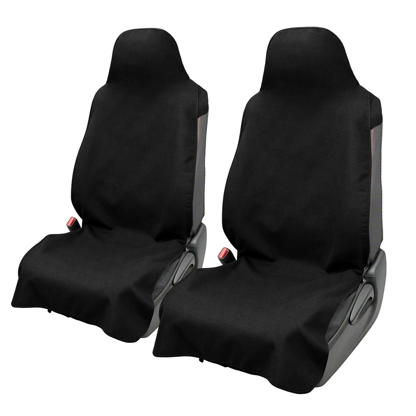 EDIETH 2Pcs Universal Car Seat Covers for Front Seats, Waterproof Sweat Towel Protector Non-Slip Microfiber Liner for Car Truck SUV, Breathable Seat Cushion for Gym Workout Dog Beach Outdoor