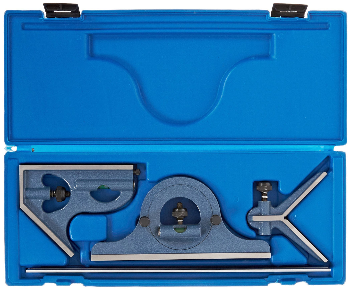Fowler 52-385-012 Steel Combination Square Set Includes with Baked Blue Enamel Finish, 4R Graduation Interval, 12" Length