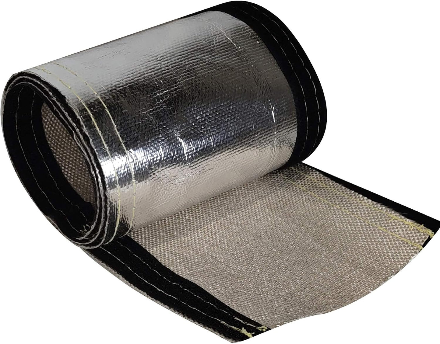 2" 3.2 2 Heat Shroud ID ft Aluminized Sleeving Lightweight Aluminum Fiberglass Insulated Shield Sleeve for OD Braided