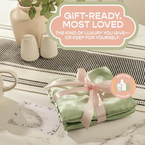 BLISSFORD Satin Pillowcase - Soft Zippered Design for Hair & Skin Care | White Satin, Standard Size - Set of 2