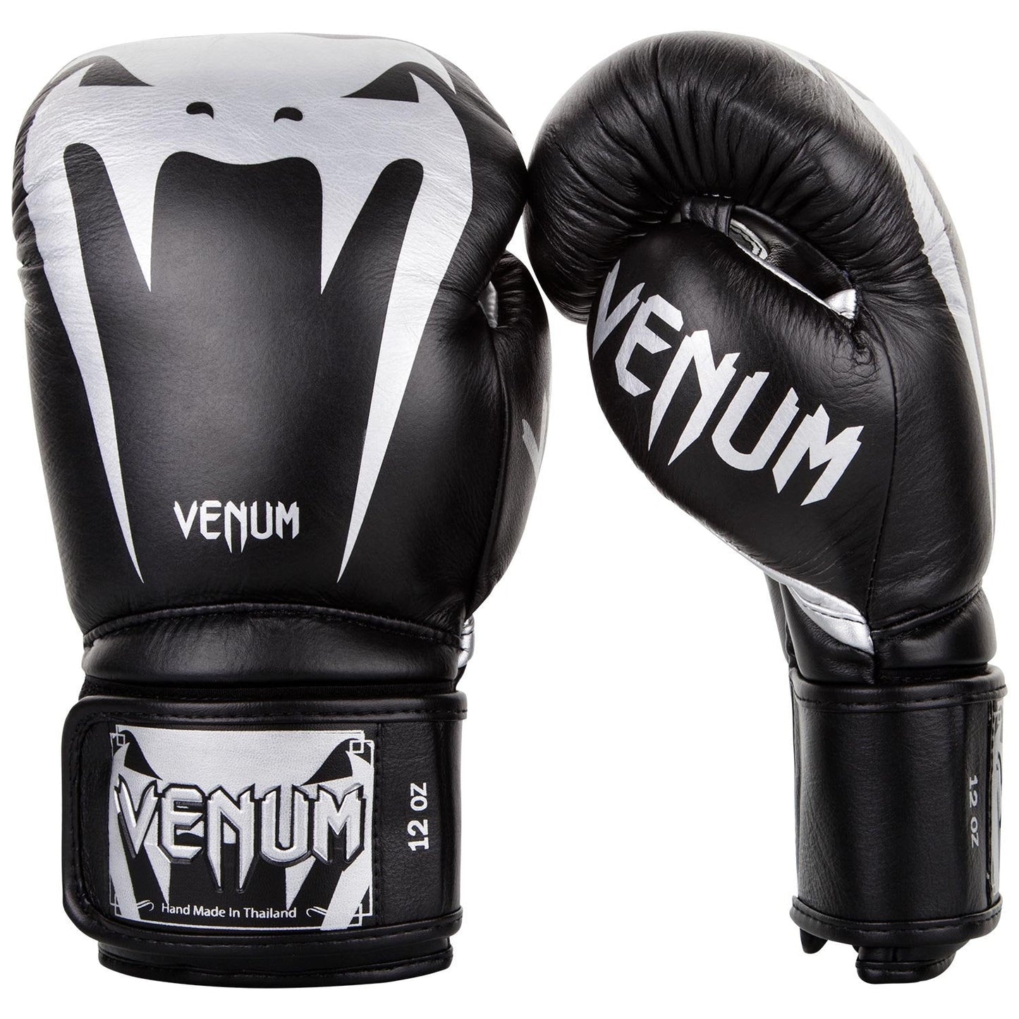 Venum Giant 3.0 Boxing Gloves - 12 oz, Black/Silver, 12 oz