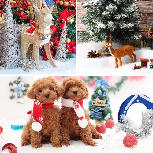 CFOFT Snow Blanket - Thick Faux Snow for Christmas Village | Soft White Snow Roll (1.3 x 4.9 FT)