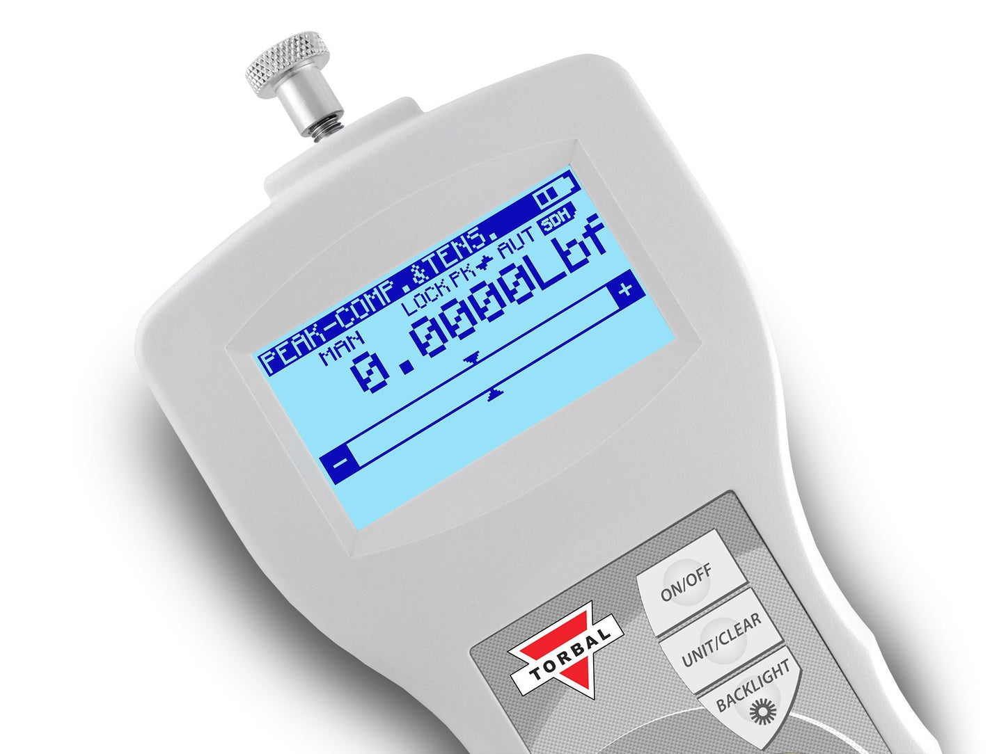TORBAL FB5 Digital Force Gauge, 1lbf x 0.0002lbf, Tension and Compression, Built-in microSD, USB, RS232, Peak and Multi Peak Detection