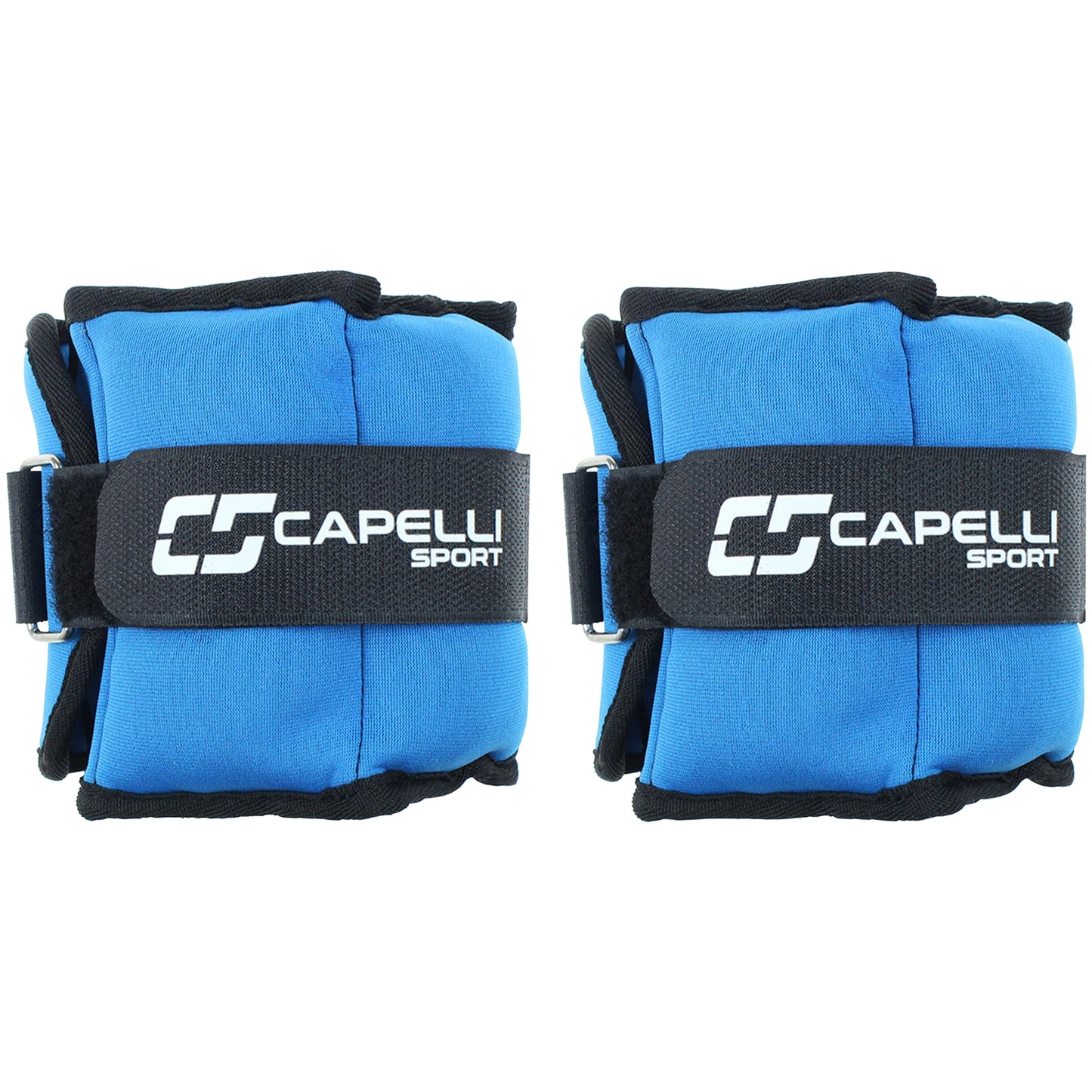 Capelli Sport Ankle and Wrist Weights, Leg and Arm Weights with Adjustable Straps, Blue, 4 lbs, Set of 2