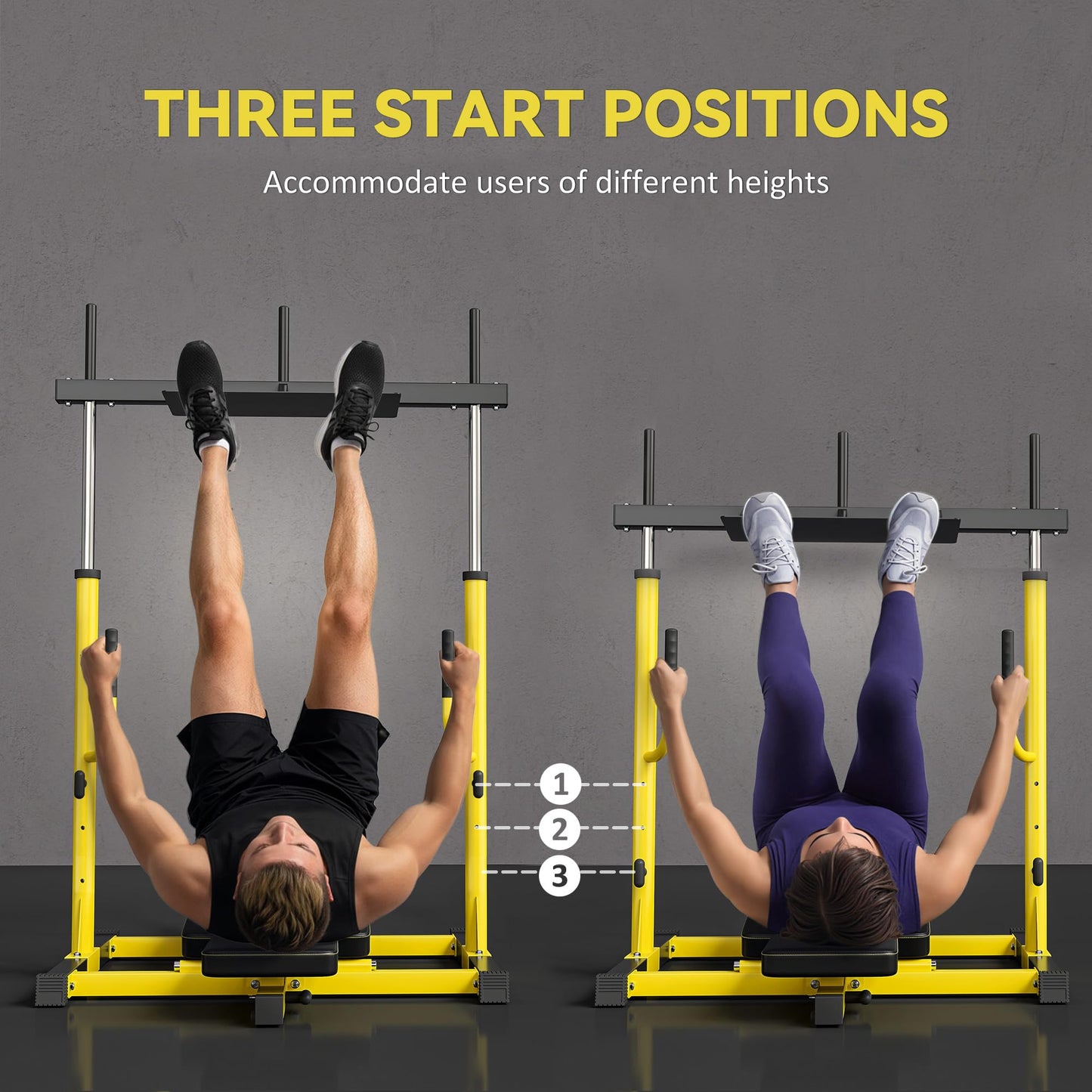 Soozier Vertical Leg Press Machine, 660LBS Capacity, Leg Strength Training Machine with Adjustable Leg, Back, and Head Positions for Home Gym, 1" Standard Plate Compatible, Yellow