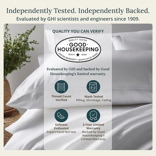 Luxuriously Soft 600 Thread Count Cotton Pillowcases - Set of 2 in Blue for Standard & Queen Pillows