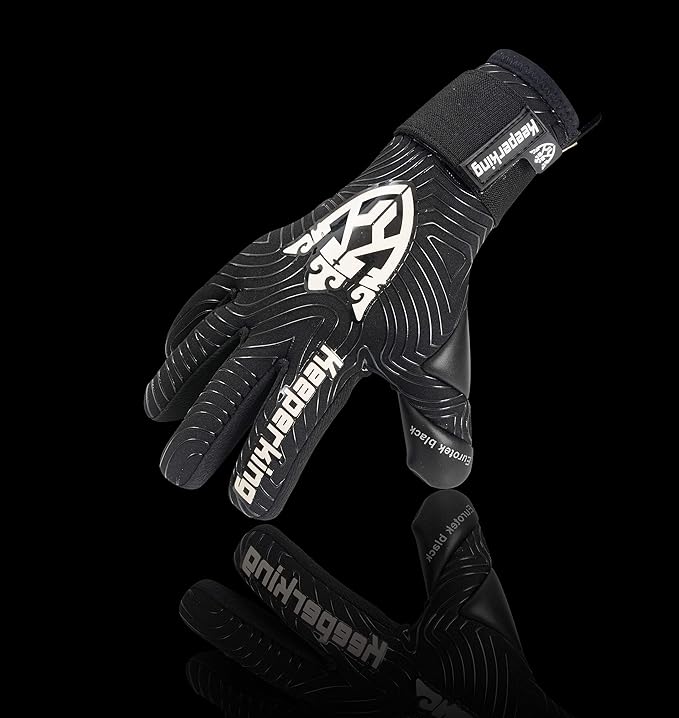Professional Soccer Goalie Gloves Kids, Boys, Youth, Adult, Men- Football Goalkeeper Glove Strong grip palm protection Giga latex 4mm Double elastic Wrist with Negative cut, Slim(Size 6-11)