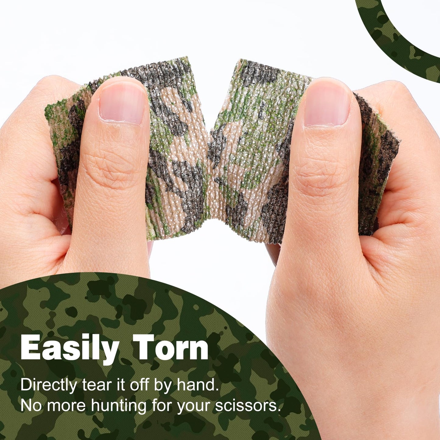 AZEN 16 Pack Self Adhesive Bandage Wrap, 2" X 5 Yards Elastic Cohesive Bandage Wrap, Athletic Tape, Vet Wrap, Ankle Tape, Tattoo Tape Wrap (Camo)