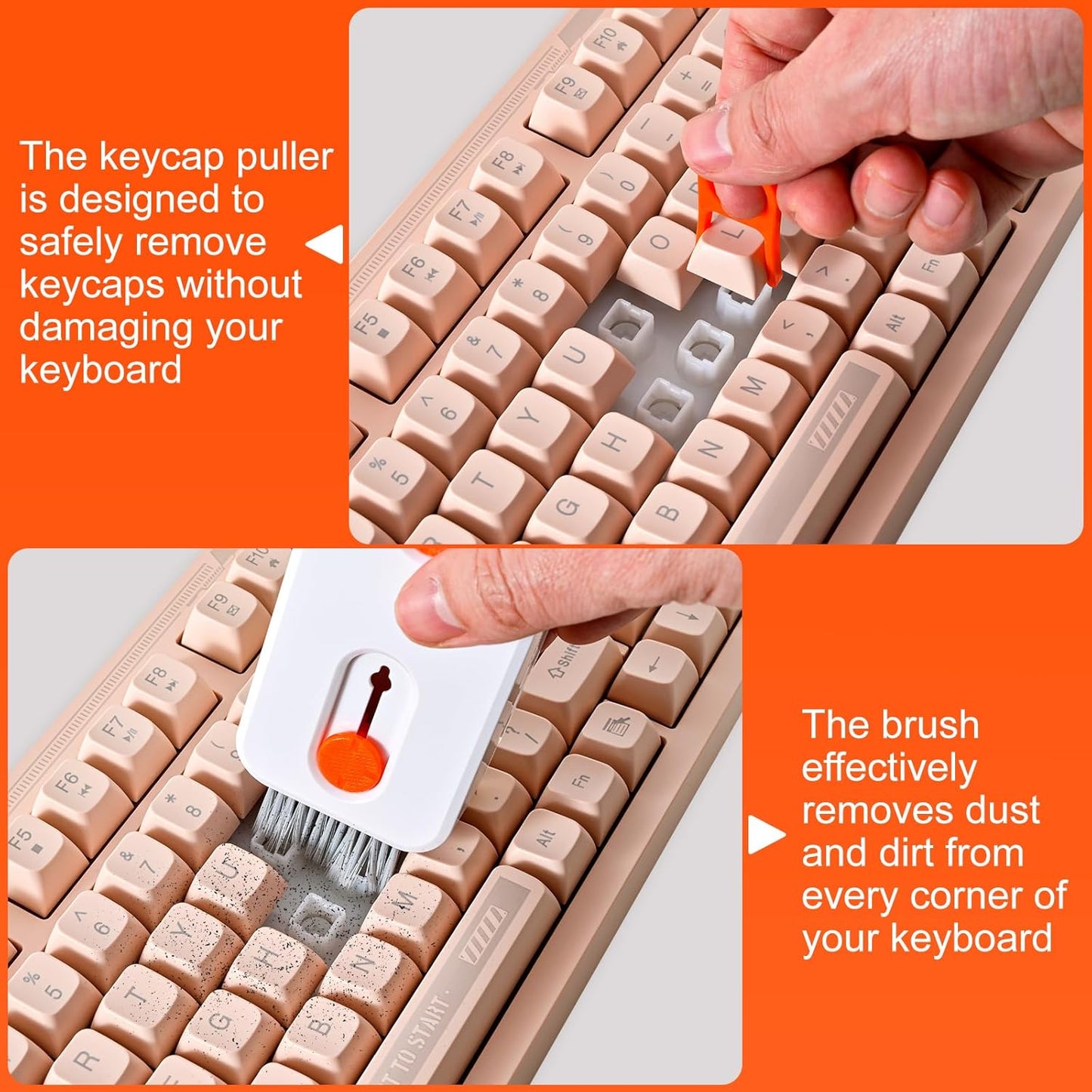 Alatinlamp Keyboard Cleaner Laptop Cleaning Kit, Keyboard Cleaning Kit with Retractable Keyboard Brush
