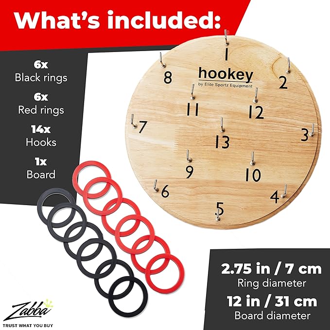 Elite Sportz Equipment Ring Toss Game | Sturdy Wooden Board Set for Kids Outdoor Games | Camping Activities - Adults & Kids Picnic