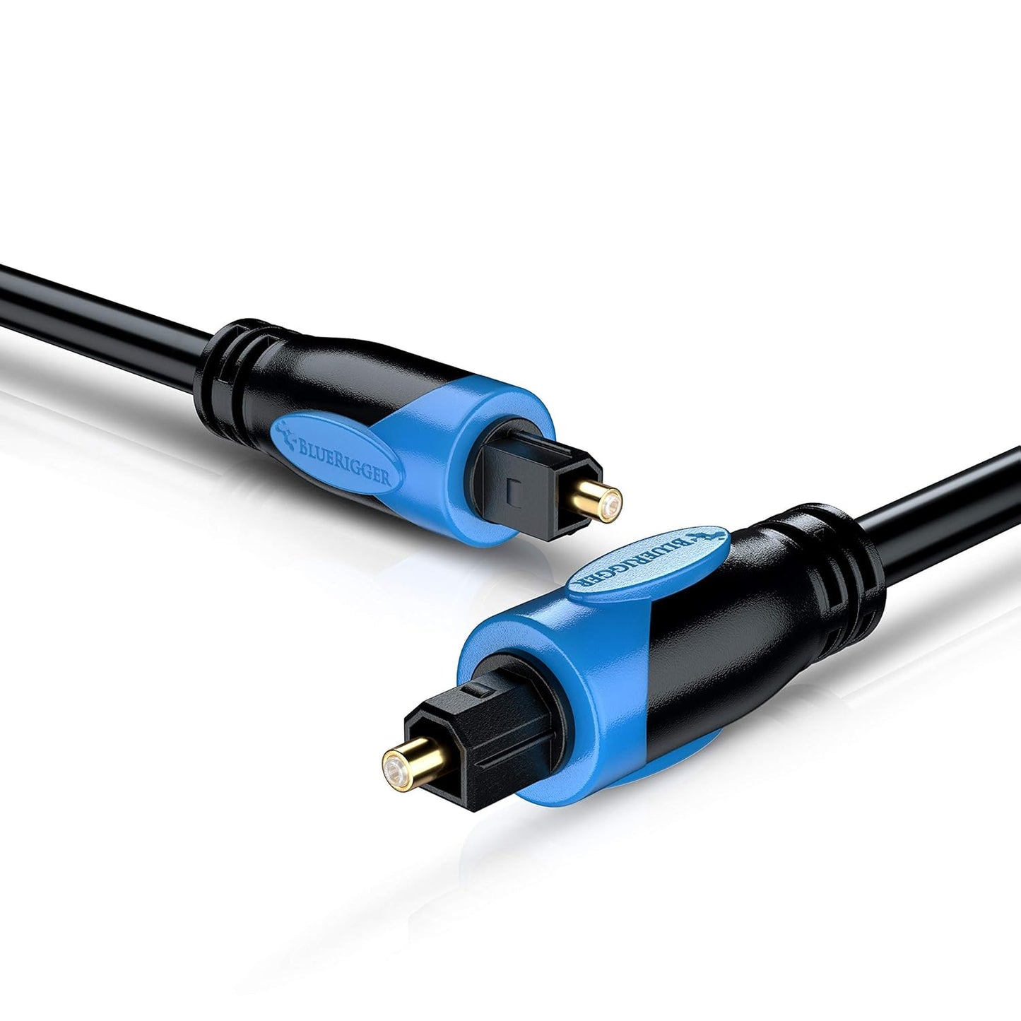 30FT CL3 24K PS4 BlueRigger Toslink - Digital Optical Audio Cable - - (Fiber Optic Cable, in-wall Rated, Gold-Plated)