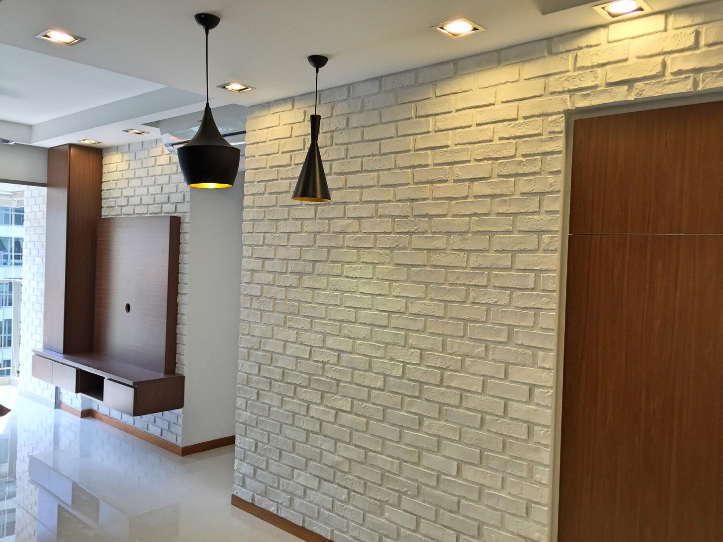 3D Wall Panels FRP Faux Brick Wallpanel for TV Walls, Sofa Background, Wall Art Decorative, Extrior Siding and Interior Wall Tiles (45" X 27"/ PIC，32 Square Feet/Box)