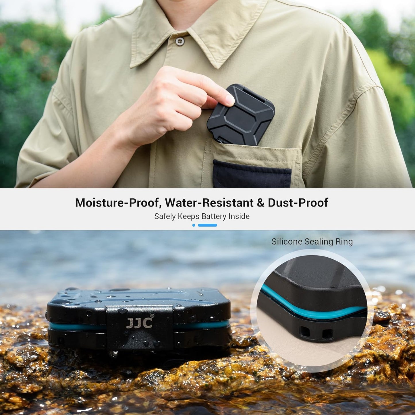 JJC 312 13 10 LR41 32x A312 Size312 P312 P13 P10 AG3, Size Battery Case Holder Storage, Water-Resistant Anti-Shock