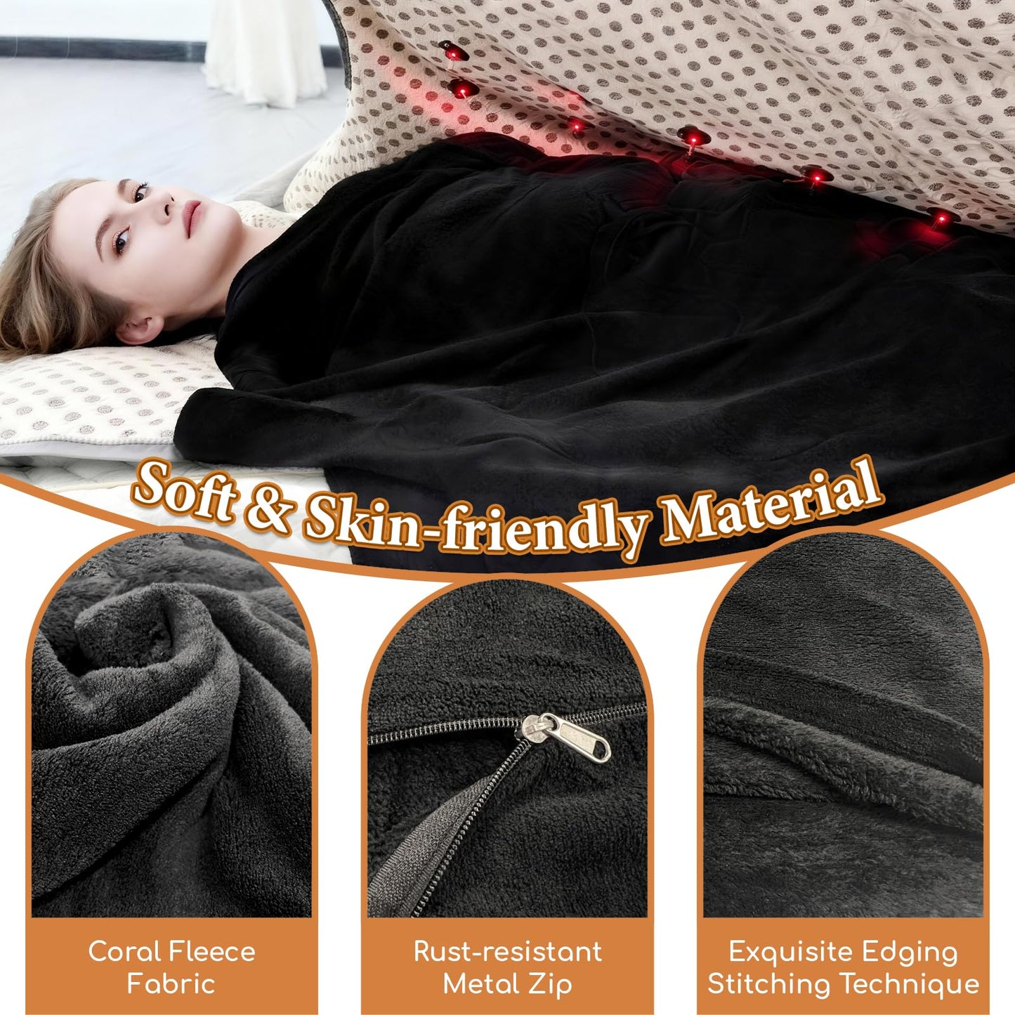 JZHLLA 70" x 30" Sauna Blanket Insert Towel, Reusable for Infrared Sauna Blankets, Quick-Dry Warm, Soft Absorbent Towel Cover for Home Spa, Gym, Pool and Portable Sauna Accessories