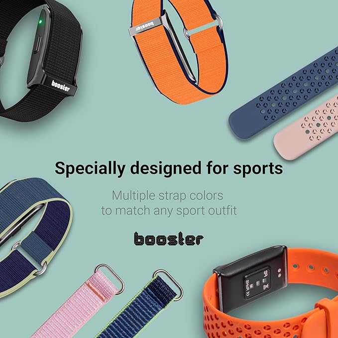 Booster Smart Bracelet, Wearable Activity & Fitness Tracker Band, 24H Sleep Tracker, All-Day Continuous Heart Rate Blood Pressure Stress HRV Monitor, 120+ Sport Modes Smart Wristband, Silicone Pink