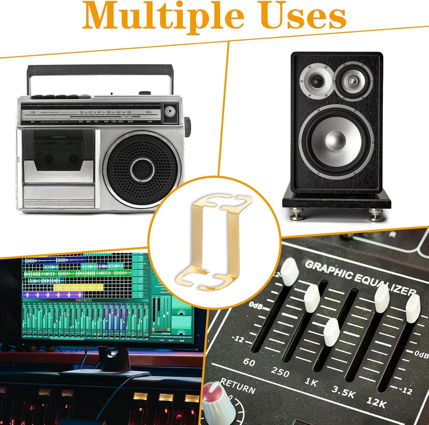 Styquenzer 4 Subwoofer Box Terminal, Pcs Speaker Terminals Connectors Speaker Terminal Cup Speaker Binding Post Screw