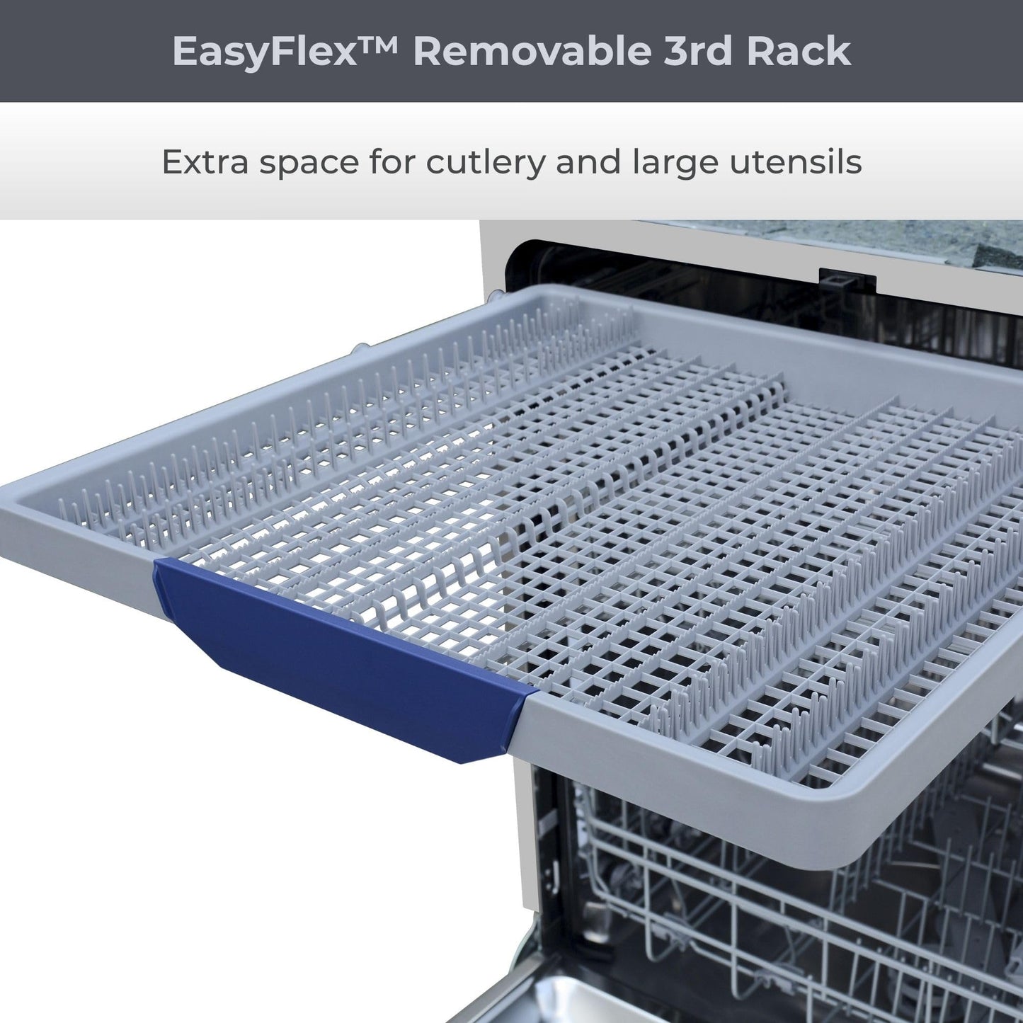 Kenmore 24" Built‑In Dishwasher with 3 Racks, Stainless Steel Tub, Top Control, Energy Efficient, Ultra‑Quiet 49 dBA, High‑Capacity Dishwasher – Stainless Steel