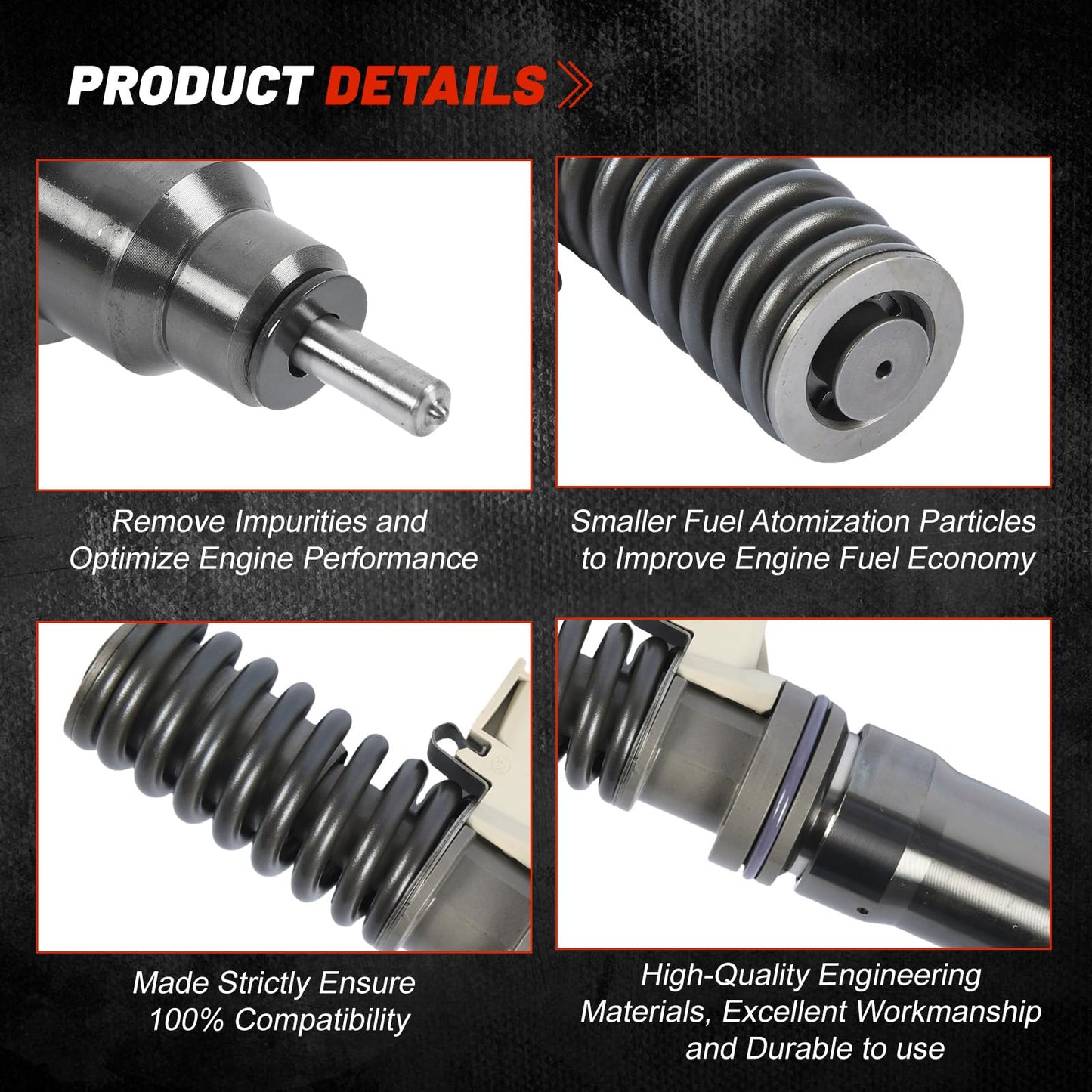FE4E00001 RFE4E00001 BEBE4E00001 Electronic Unit Injector for Delphi Detroit Series 60 14.0L DDEC VI E3 Engine Kenworth Peterbilt Freightliner Heavy Duty Trucks Machinery Generator Sets