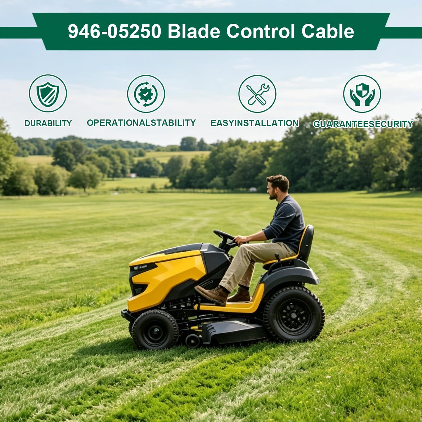 HAKATOP 946-05250 Blade Control Cable for Cub Cadet CC600 MTD Troy-Bilt Lawn Mower Replaces 746-05250 94605250 74605250