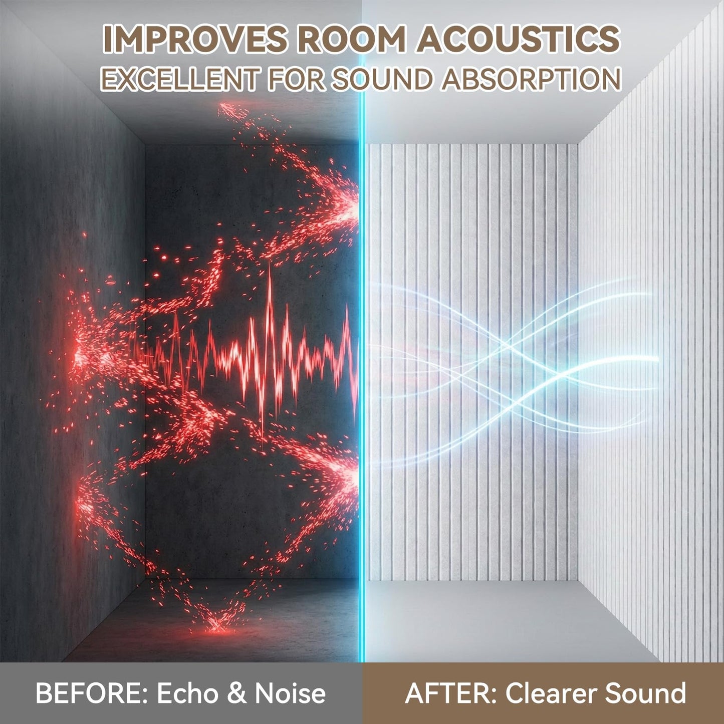10 Packs Acoustic Panels,Large 47" X 24" X 0.38" Soundproof Wall Panels,Self-adhesive Sound Absorbing Dampening Panel,Sound Proof Panels for Walls Home Studio and Office(White)