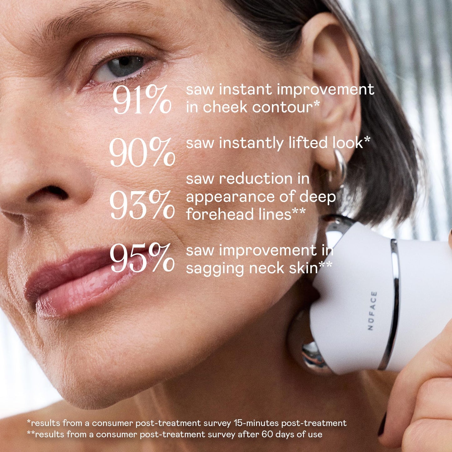 NUFACE Trinity+ Facial Massager + LED Red Light Therapy - Wrinkle Reducer, Skin Tightening & Lifting for Neck, FDA-Cleared - Enhances Radiance, Reduces Fine Lines - Microcurrent Facial Device