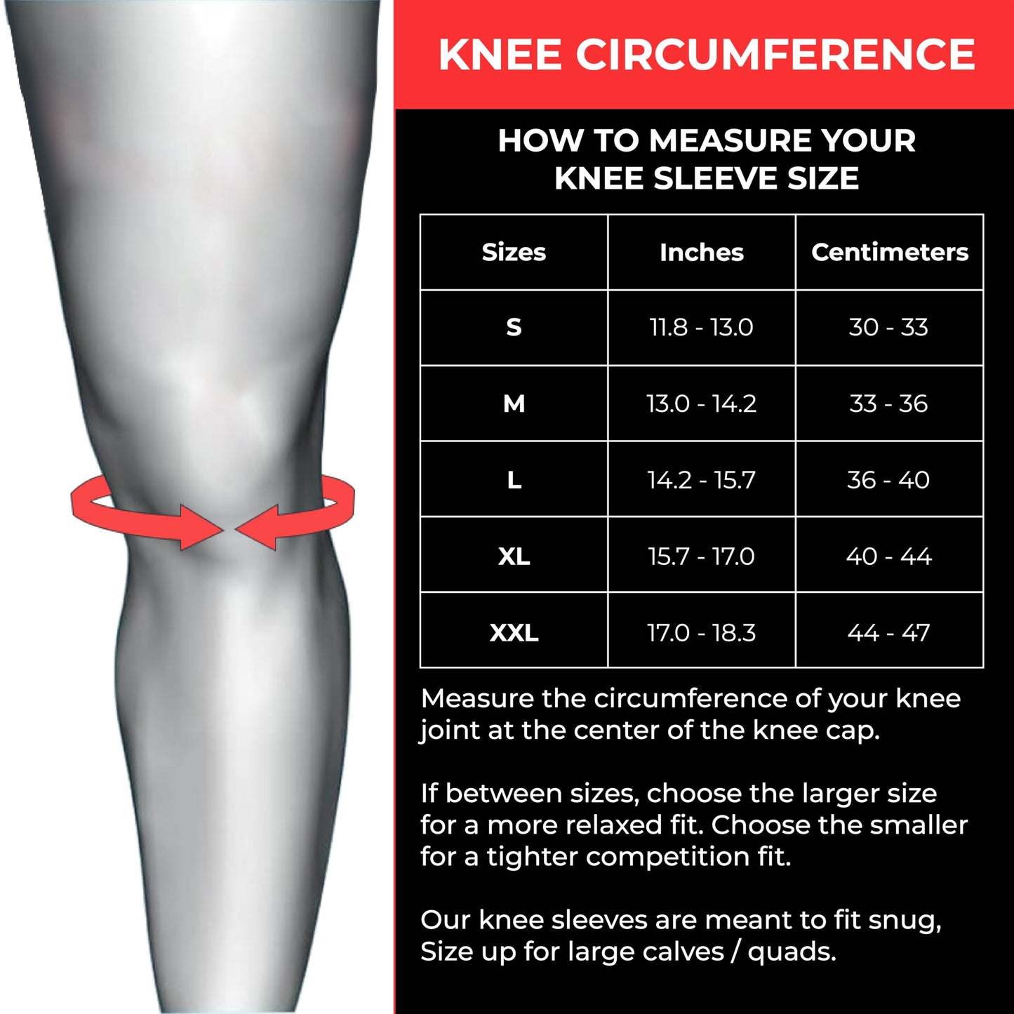 7mm Compression Knee Sleeves for Weightlifting Support, Powerlifting Strength, Heavy Squats, Cross Training, Gym Fitness, Sports – Strong Thick Neoprene Knee Braces for Men & Women (2 Pack, Large)