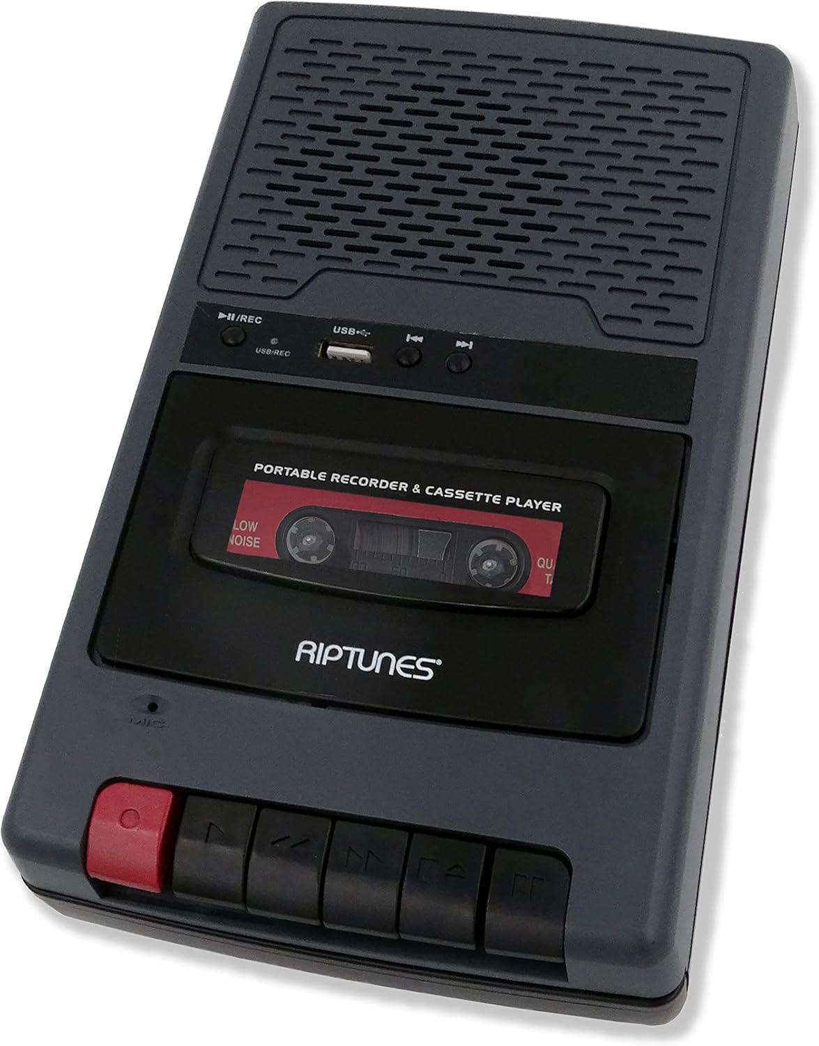 Riptunes Cassette Cassette-MP3 Portable Recorder Player, Tape to USB Audio Music Digital Converter, Retro Shoebox Tape