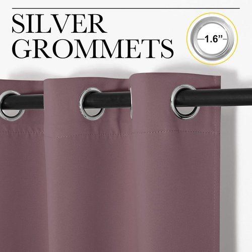 NICETOWN Blackout Curtains - 90" Long, 55" Wide | Sound Reducing & Heat Blocking for Modern Rooms