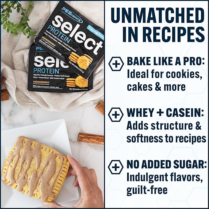 PEScience Select Protein Powder, Whey and Casein Blend, Clean Protein Powder for Women and Men, Low Calorie, Low Carb, Keto Friendly, Gluten Free - Snickerdoodle - 27 Servings