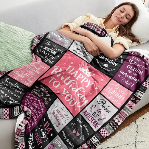 Ivivis Throw Blanket - Unique Birthday Gift for Women & Girls | 60" x 50" - Perfect for Celebrations