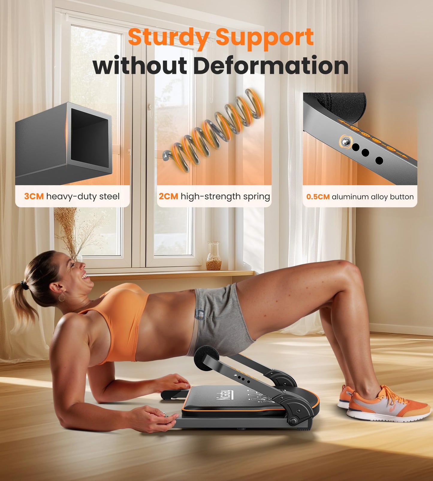 Niceday Ab Workout Equipment, Ab Machines for Stomach Workout, Ab Trainer Machine for Home, Ab Crunch Machine for Home Exercise, Sit Up Machine with 330 LBS Weight Capacity