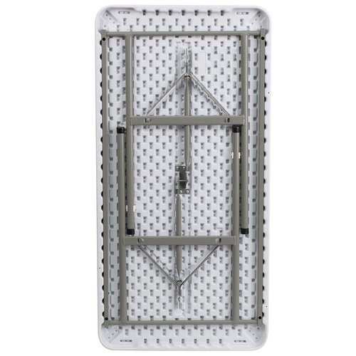 Flash Furniture Elon 4' Rectangular All-Occasion Plastic Folding Event Table, Folding Banquet Table for Indoor/Outdoor Events, White