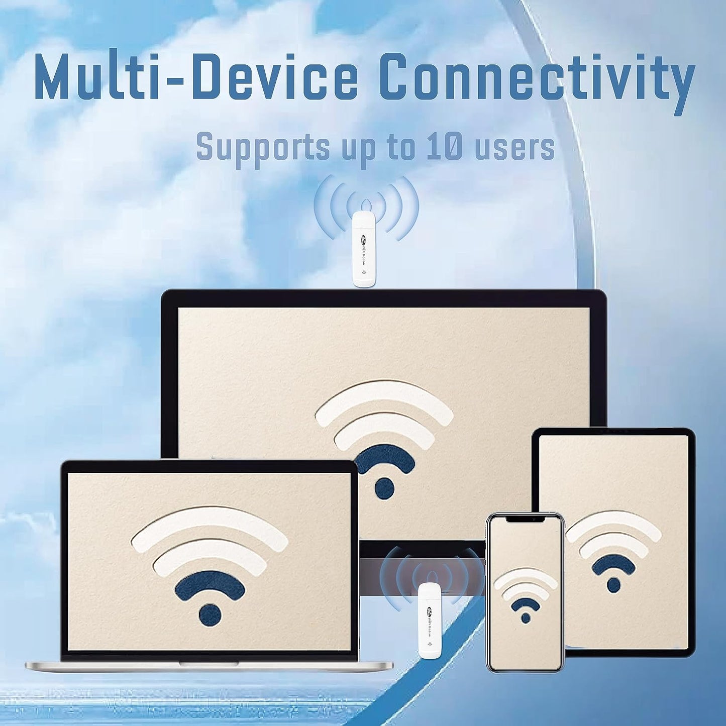 Sanpyl 150mbps 4G 10 7/8/10, USB Adapter, LTE TDD FDD GSM Mini Router with LED Indicated, Modem Dongle with SIM Card