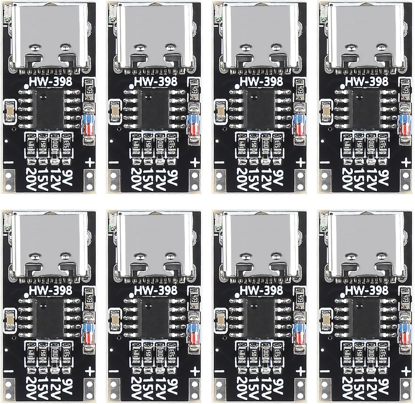 JUZITAO 8pcs 9V 12V 15V 20V USB-C PD Type C Trigger Board PD/QC Decoy Fast Charger Module Support DC
