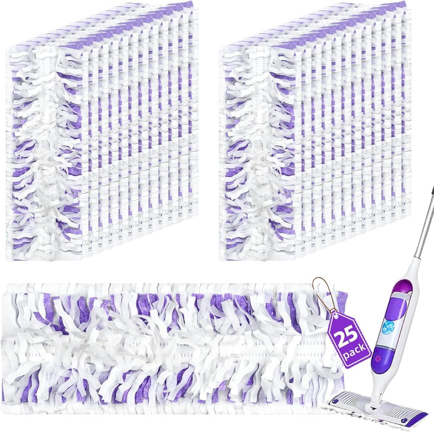 Power Mop™ Pad Refills - 25 Pack for Swiffer® | Multi-Surface Floor Cleaning, Unscented