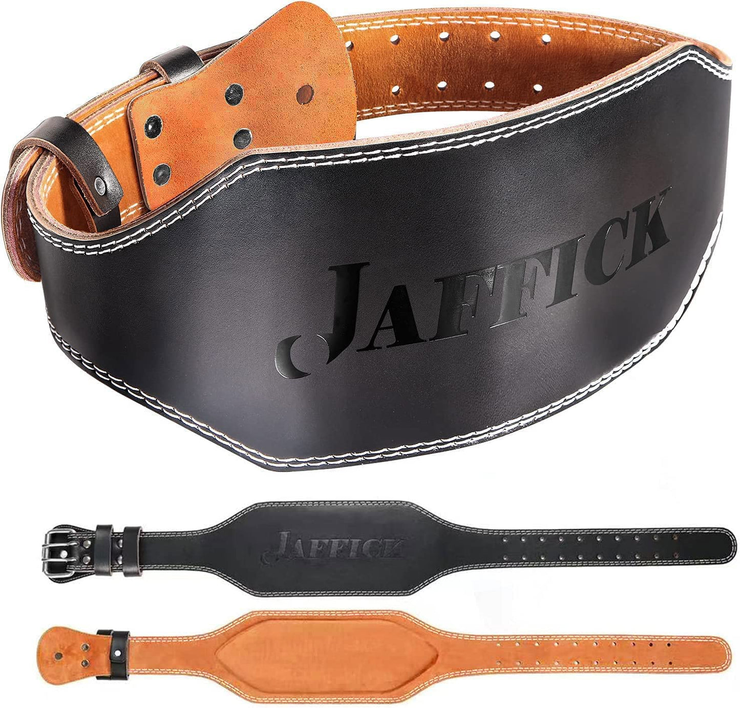 Genuine Leather Weight Lifting Belt for Men Gym Weight Belt Lumbar Back Support Powerlifting Weightlifting Heavy Duty Workout Training Strength Training Equipment 6-Inch brown