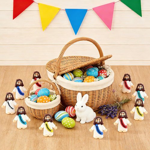 Little Jesus Figurines | 100 Pack of Pocket-Sized Jesus Figures for Church Events & Baptism Gifts