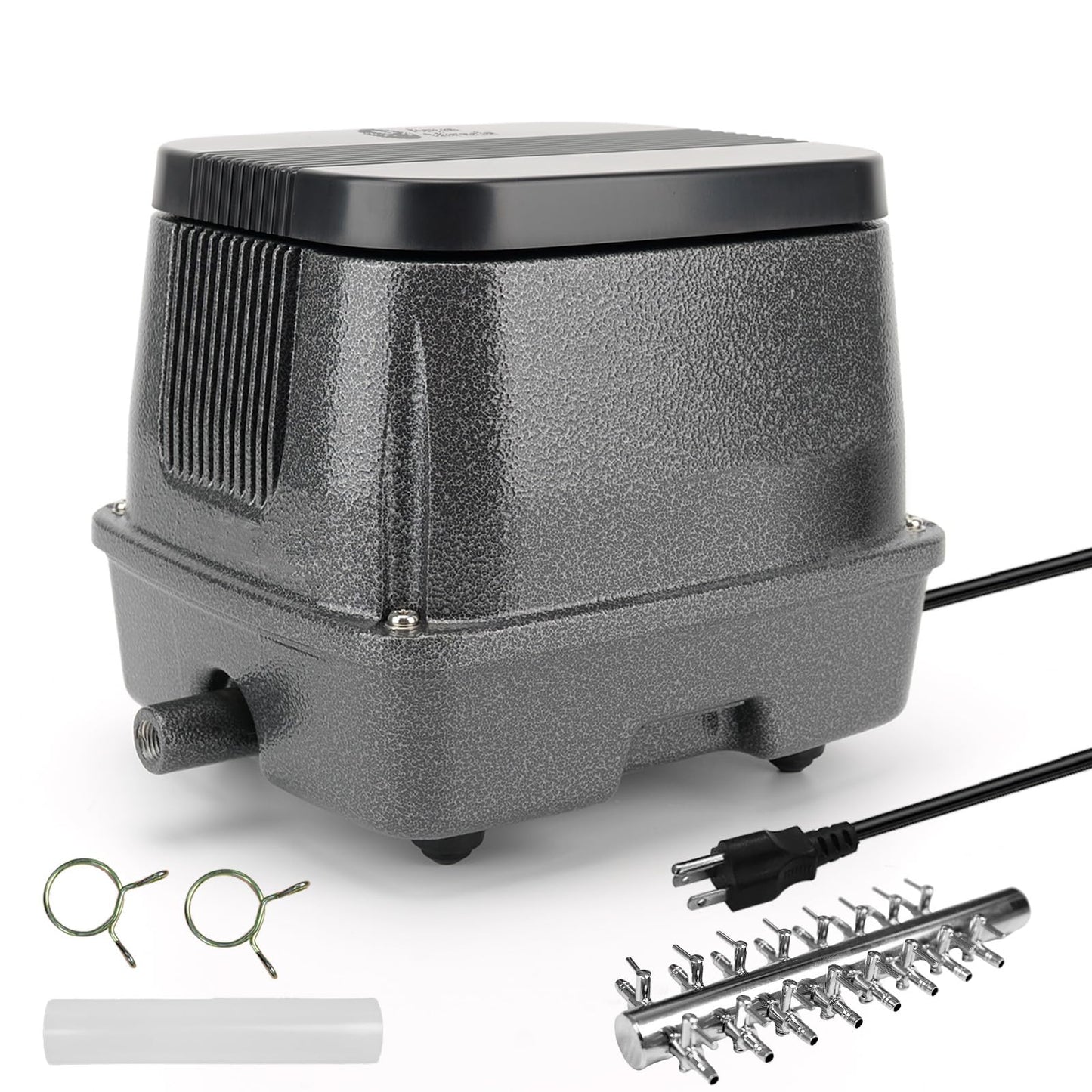 AquaMiracle Linear Air Pump, 1600GPH Pond Bubbler Septic Air Pump, Energy-Efficient Pond Aerator for Outdoor Ponds, Aquariums, Hydroponics, Waste Treatment