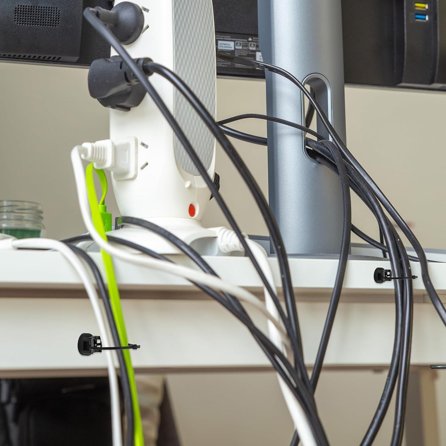 VELATYVIO 6 100 Magnetic zip tie mount Pcs Magnet bases and Pcs Zip ties Multipurpose cable holder magnetic wire holder