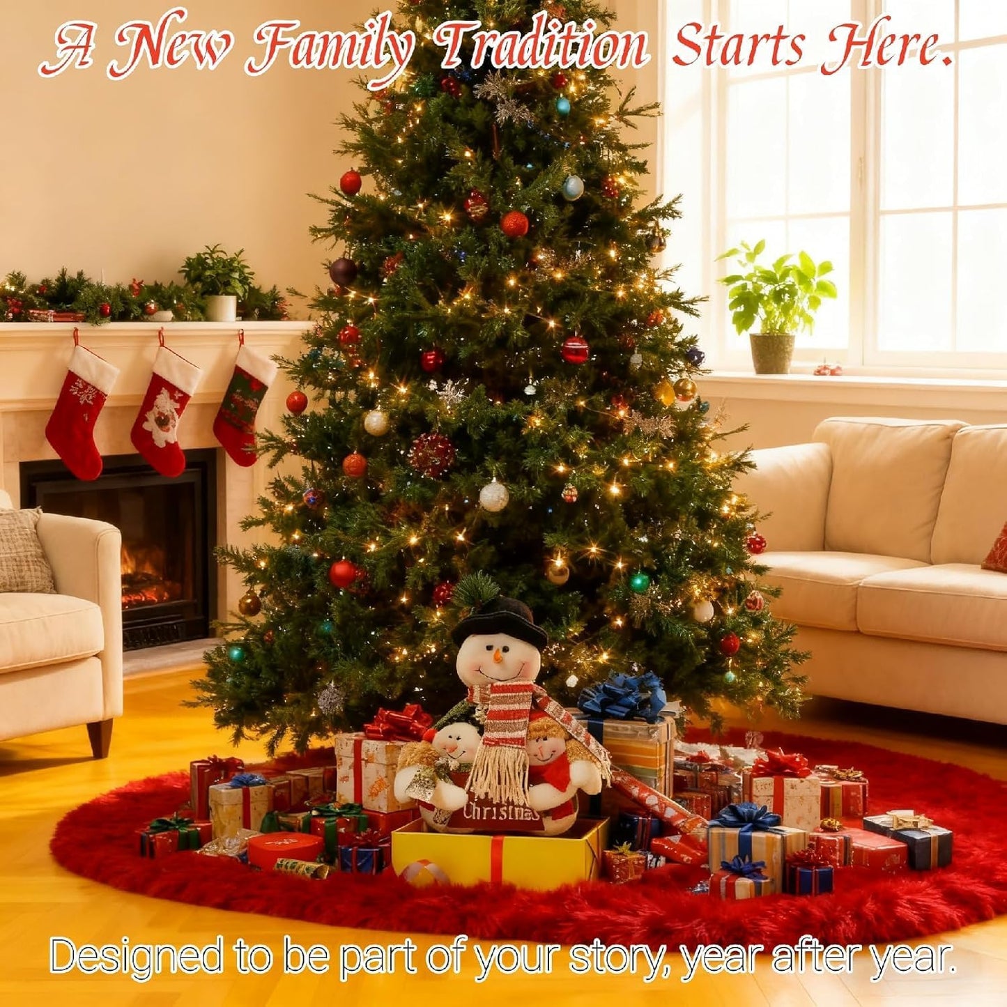 Skiennix 12-Inch Plush Snowman Decor - Adorable Indoor Christmas Decoration for Office & Home