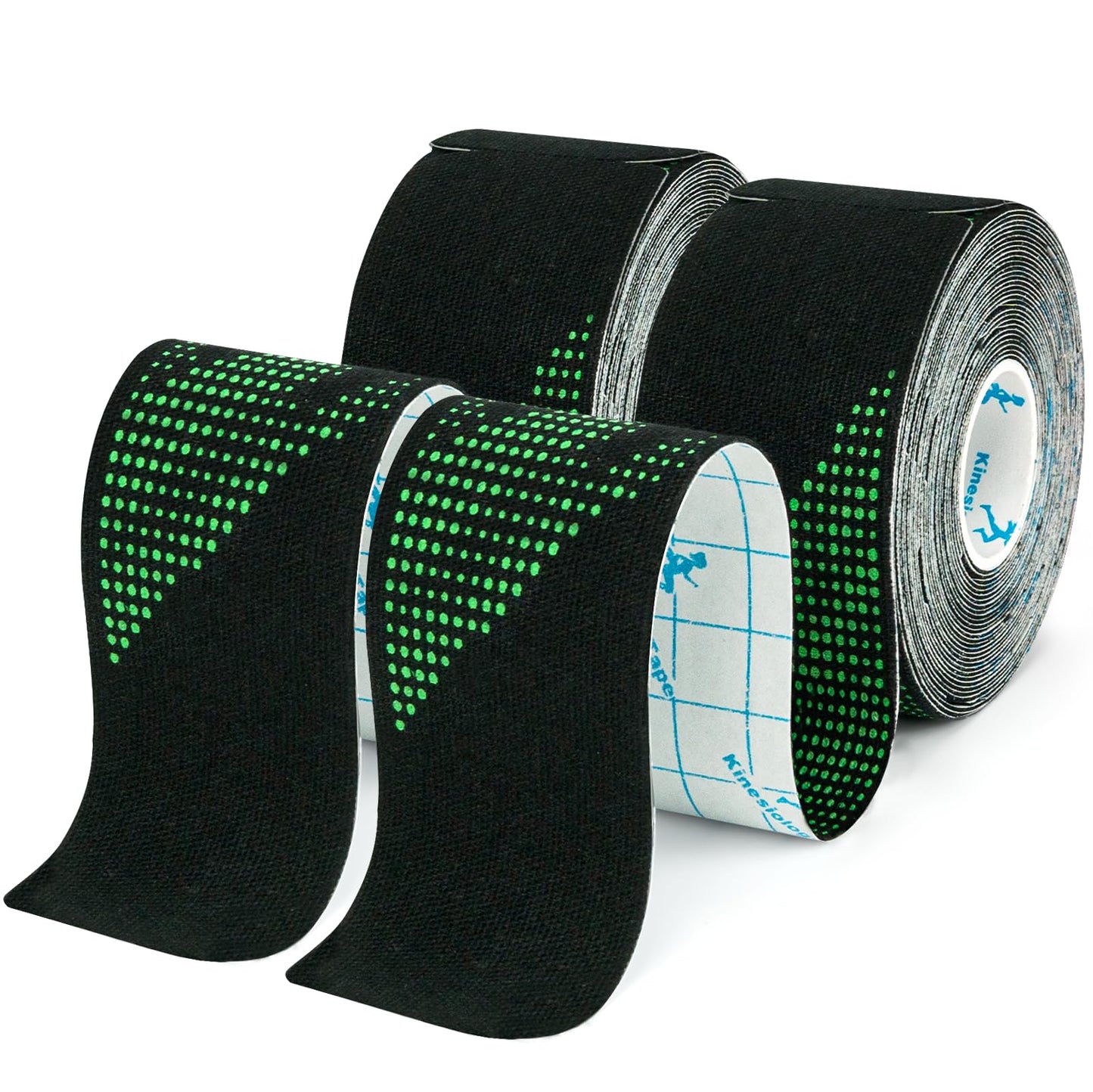 Kinesiology Tape Precut Strips1.5INX16.4ft (40 Strips) – Original Elastic Waterproof Athletic Tape for Muscle Support, Pain Relief for Shoulder Knee Elbow – Latex Free, Breathable (Black)