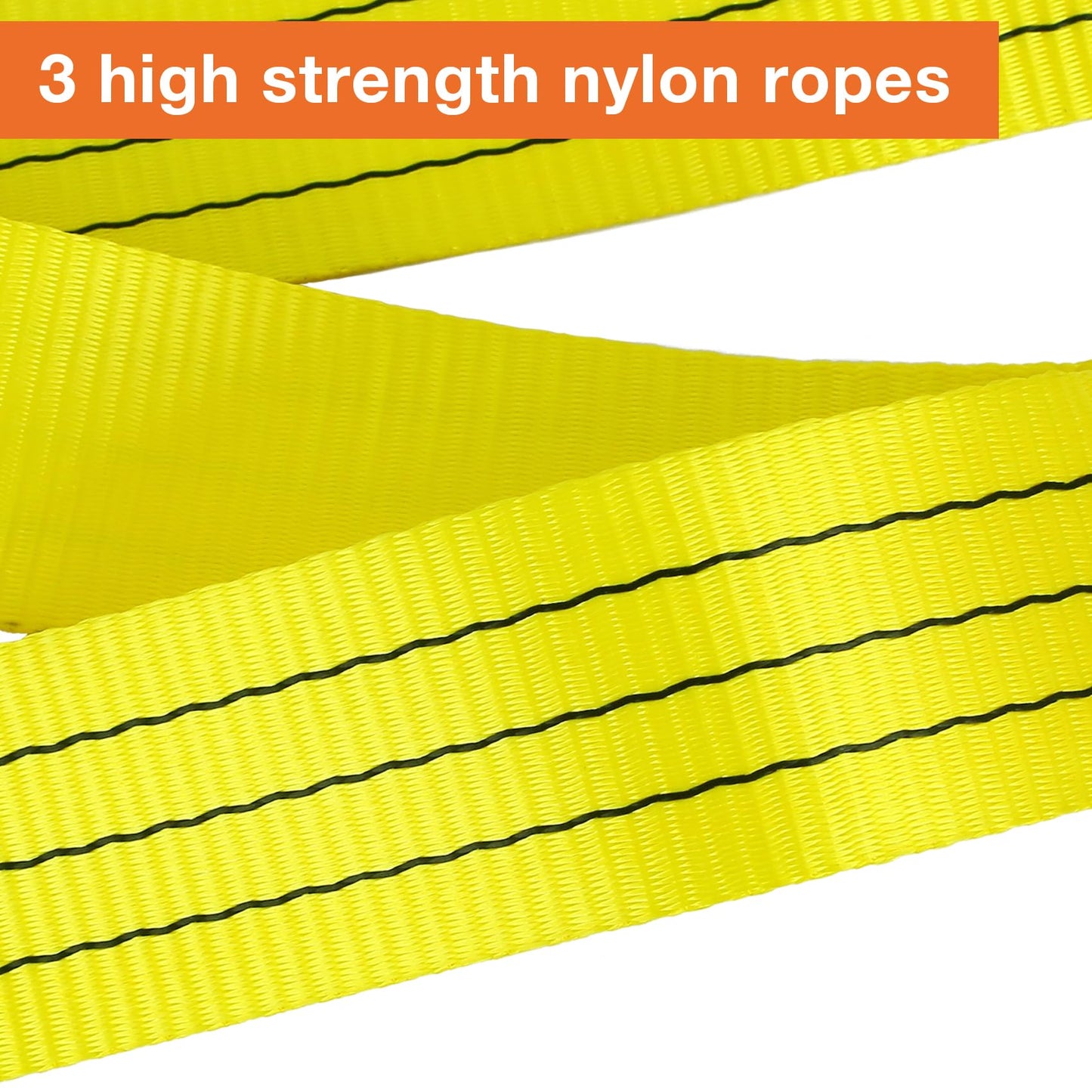 3 Inch,8 Foot Tree Saver,Pull Strap,Tow Straps,Winch Ropes,30,000 Pound Capacity,Heavy Duty Rope Pulling,Wire,Lifting Sling,Rigging Cable for Vehicle,Emergency Kit Use 2 Pack